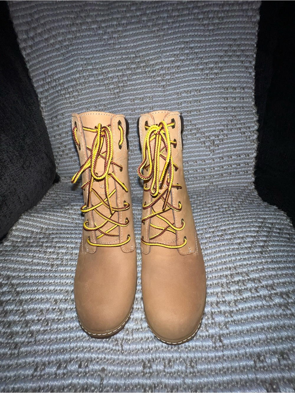 Women’s Tan Lace-Up Timberland Boots